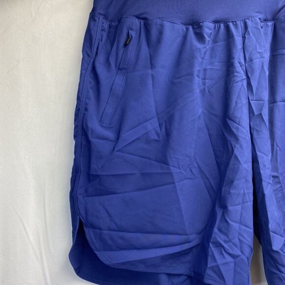 MAROAUT Zippered Side Pockets Athletic Running Lined Shorts Women XXL Blue New - Picture 13 of 14